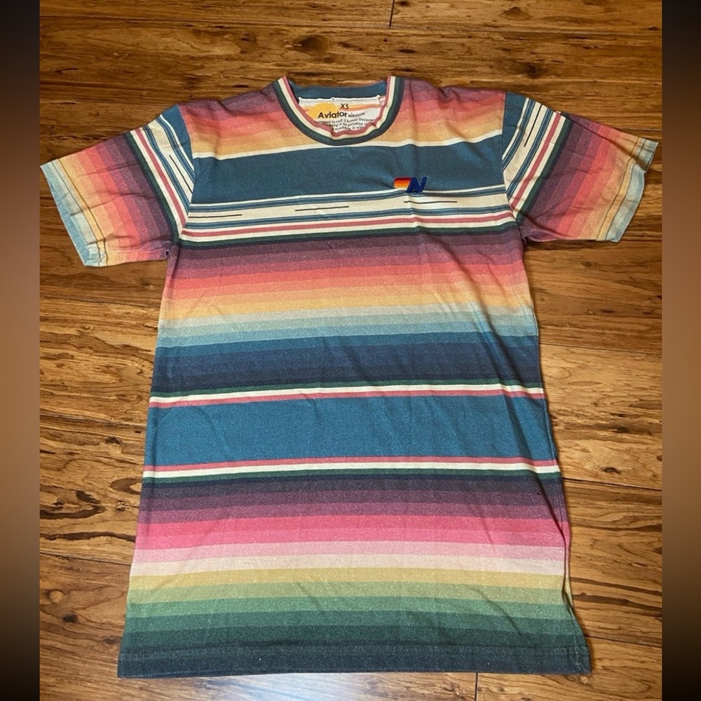Aviator Nation Serape Stitch T-shirt Size XS